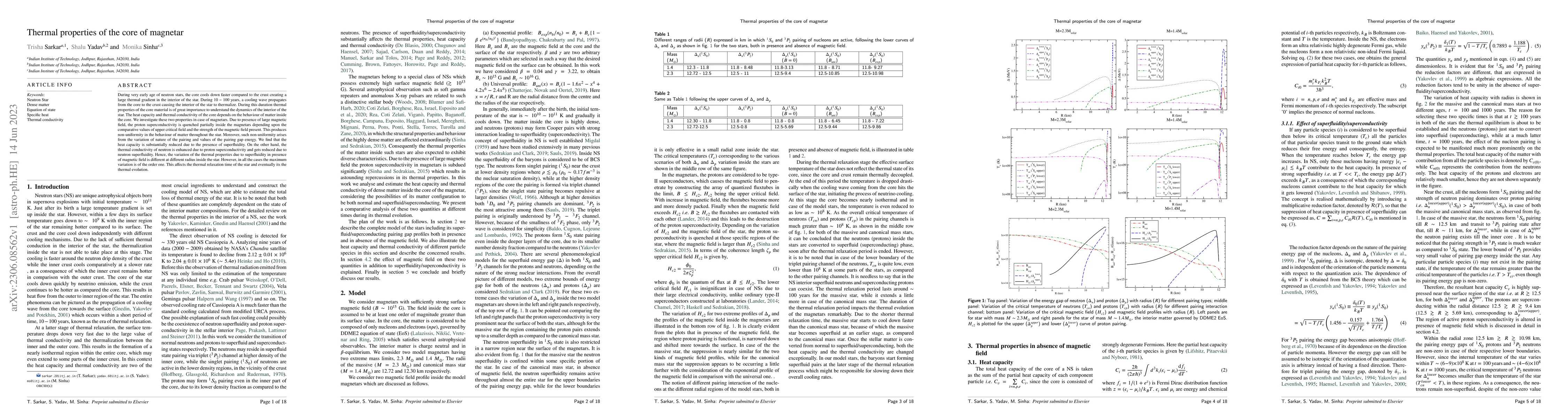 Thumbnail for Thermal properties of the core of magnetar
