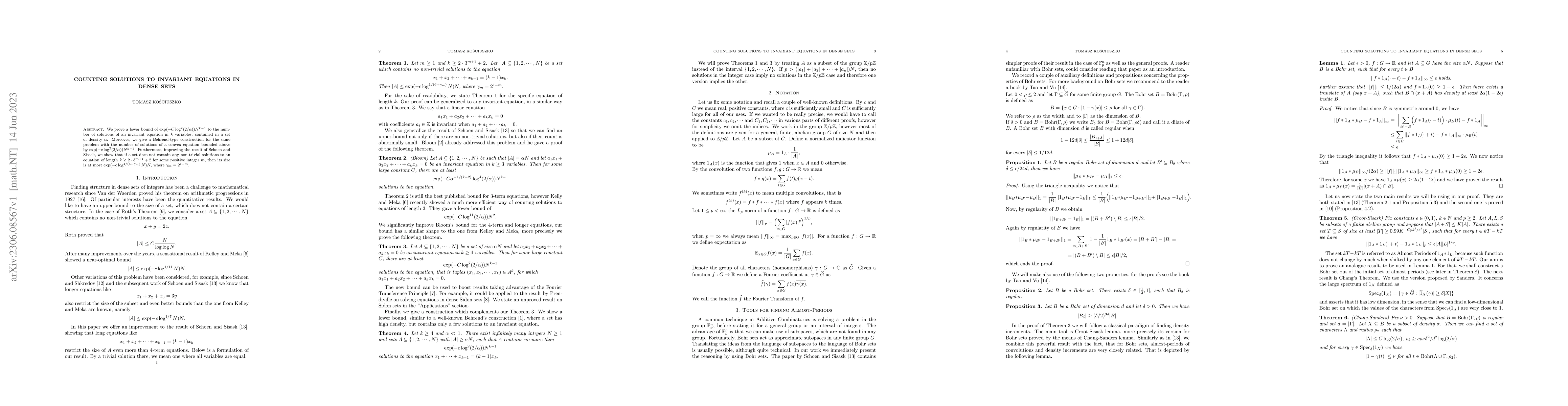 Thumbnail for Counting solutions to invariant equations in dense sets