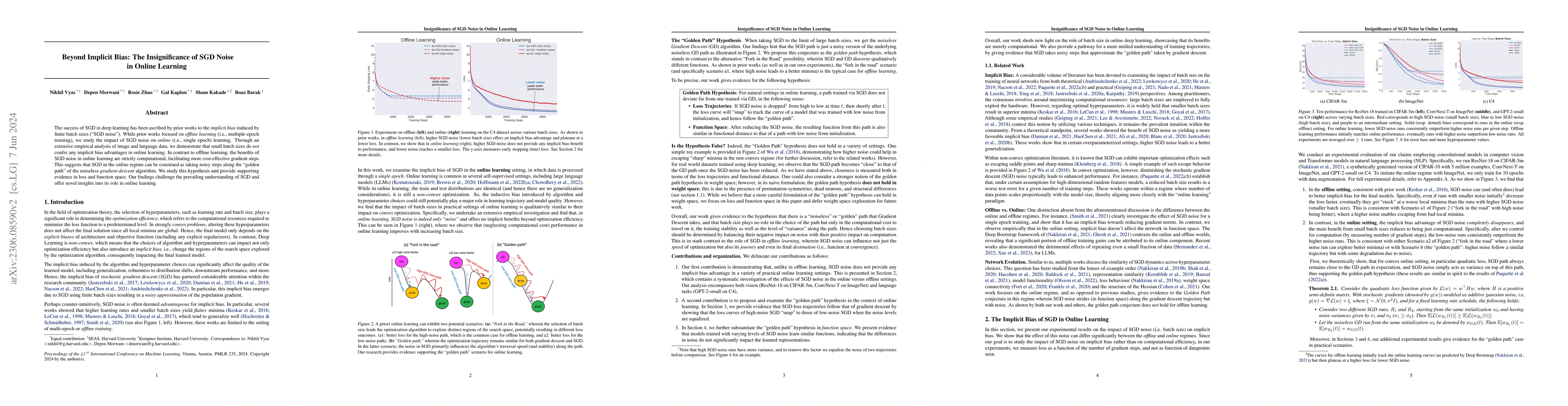 Thumbnail for Beyond Implicit Bias: The Insignificance of SGD Noise in Online Learning