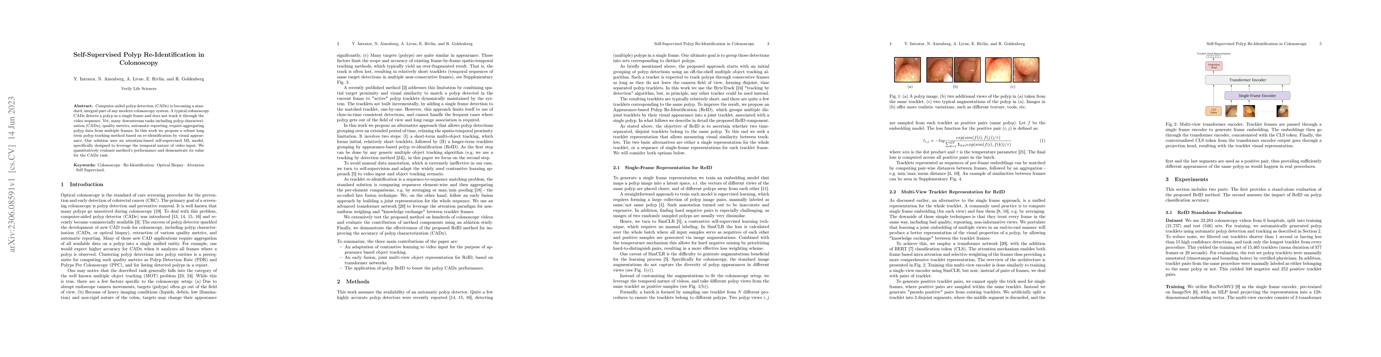 Thumbnail for Self-Supervised Polyp Re-Identification in Colonoscopy