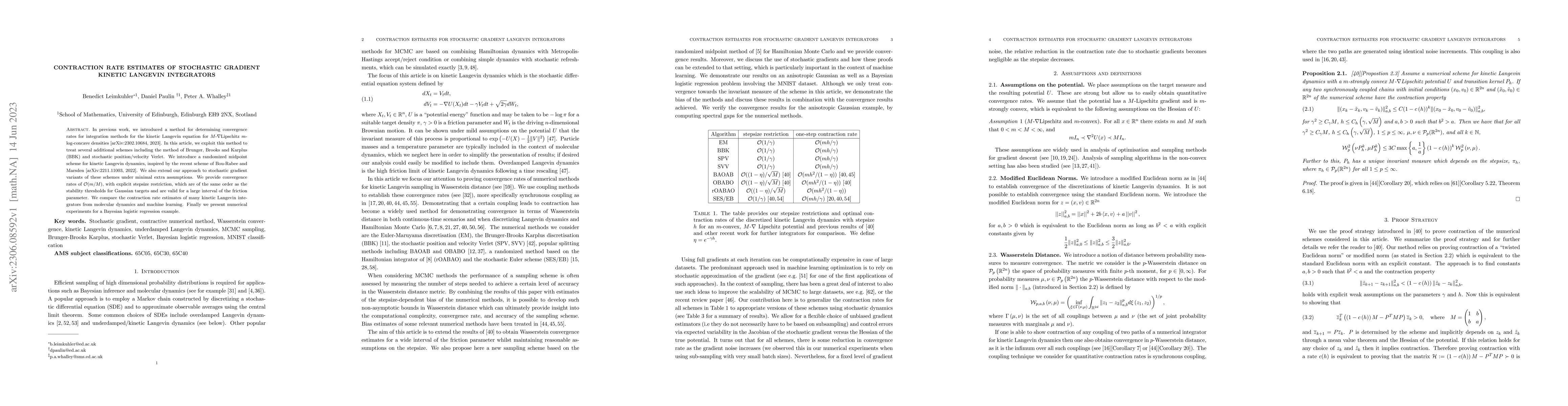 Thumbnail for Contraction Rate Estimates of Stochastic Gradient Kinetic Langevin
  Integrators