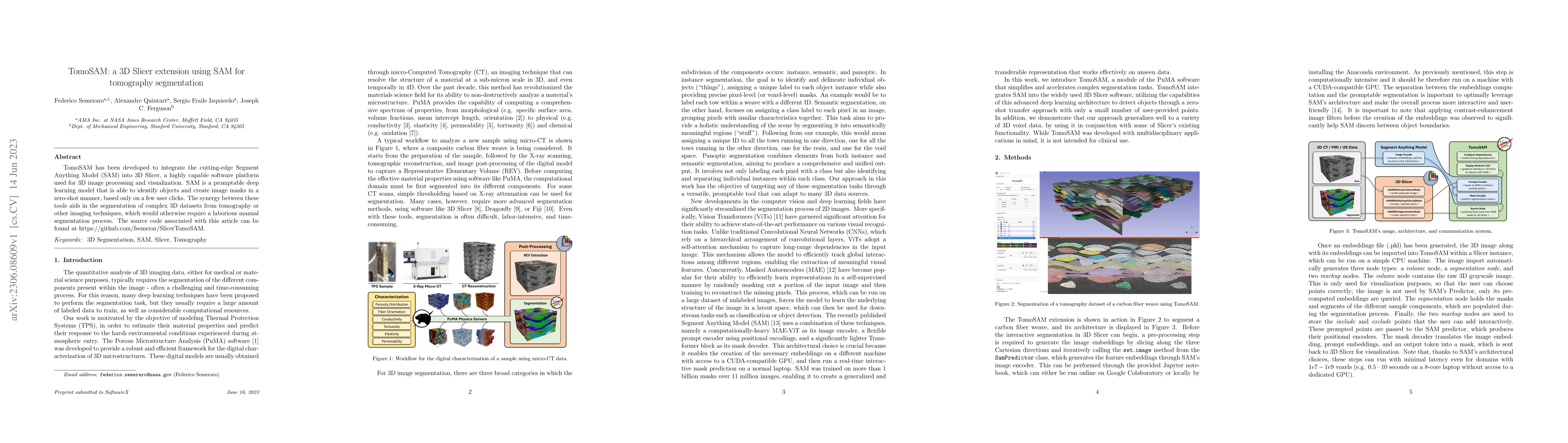 Thumbnail for TomoSAM: a 3D Slicer extension using SAM for tomography segmentation