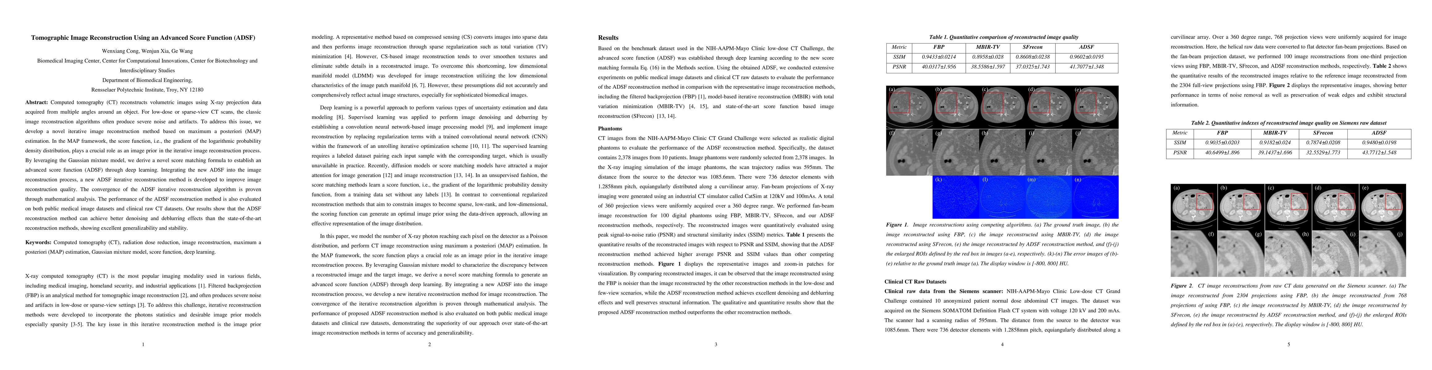 Thumbnail for Image Reconstruction Using a Mixture Score Function (MSF)