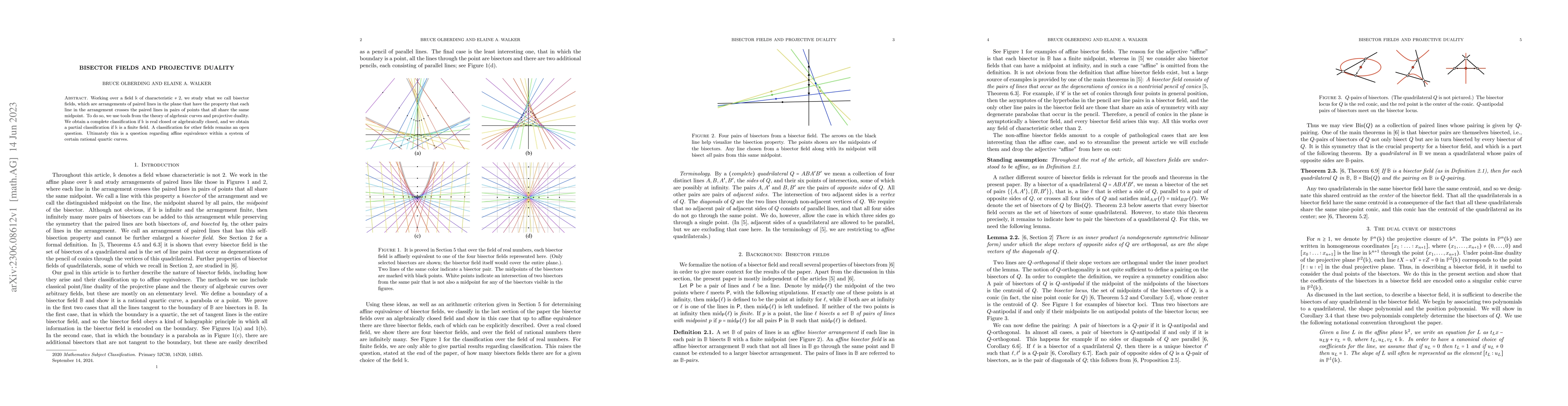 Thumbnail for Bisector fields and projective duality