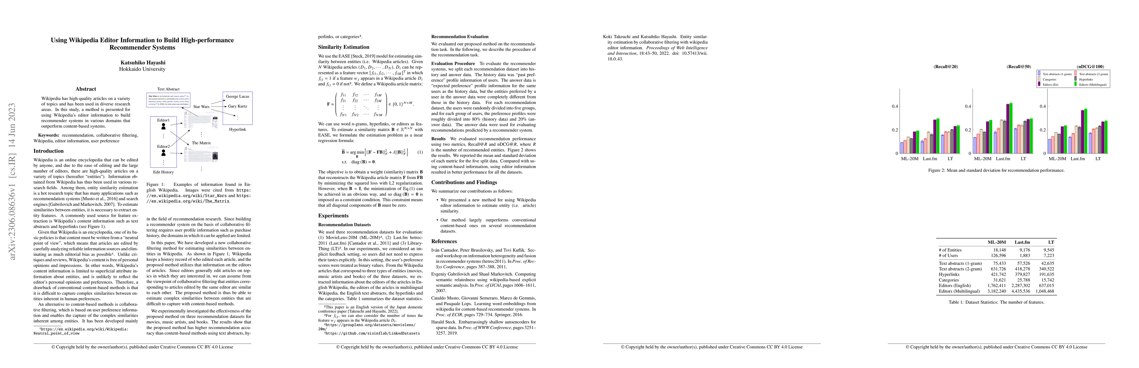 Thumbnail for Using Wikipedia Editor Information to Build High-performance Recommender
  Systems