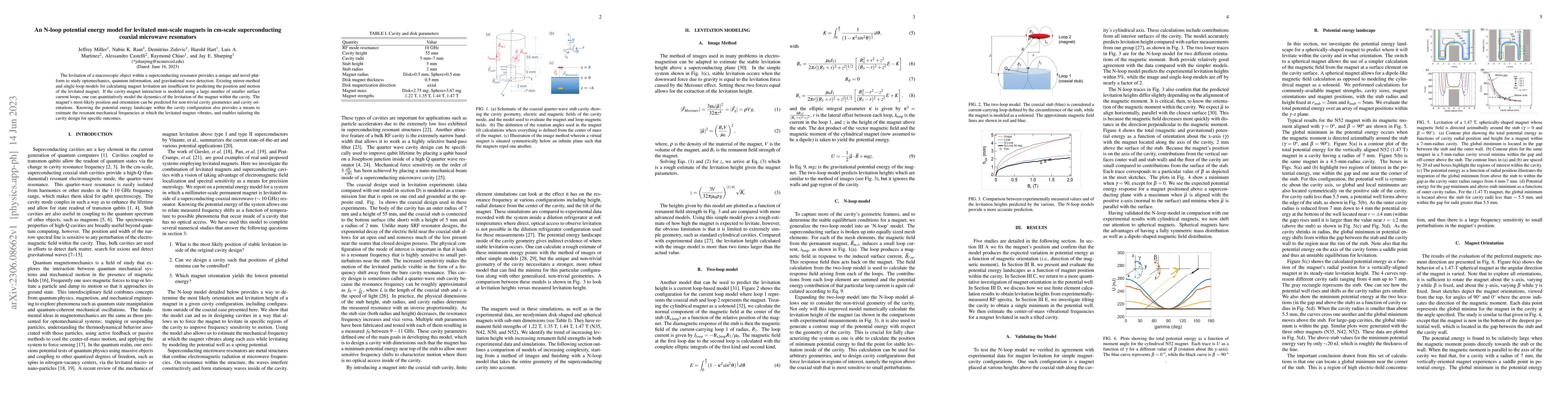 Thumbnail for An N-loop potential energy model for levitated mm-scale magnets in
  cm-scale superconducting coaxial microwave resonators