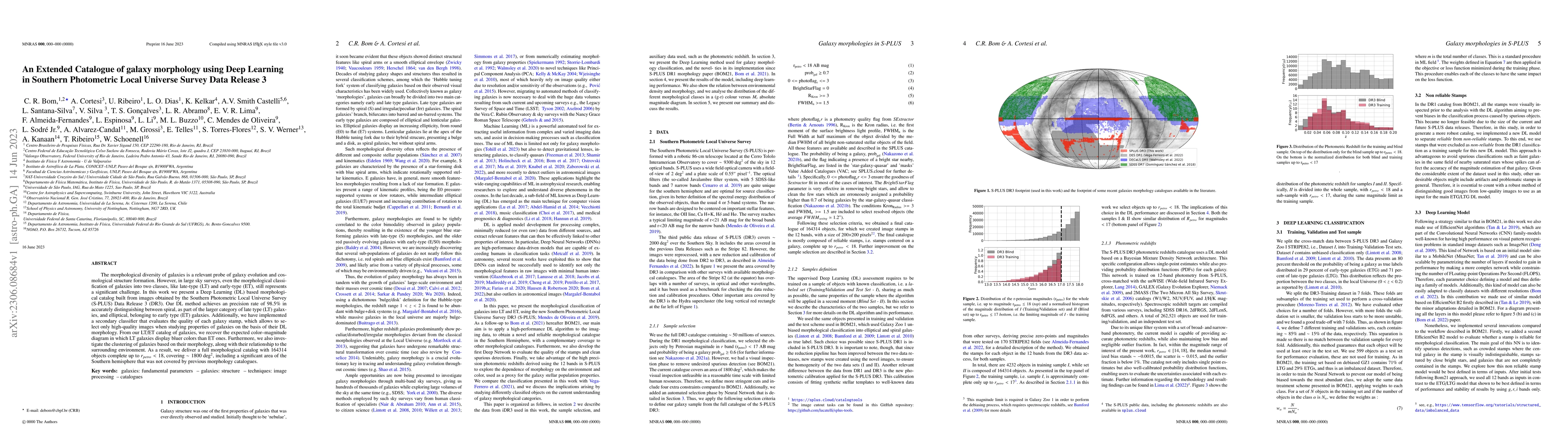 Thumbnail for An Extended Catalogue of galaxy morphology using Deep Learning in
  Southern Photometric Local Universe Survey Data Release 3