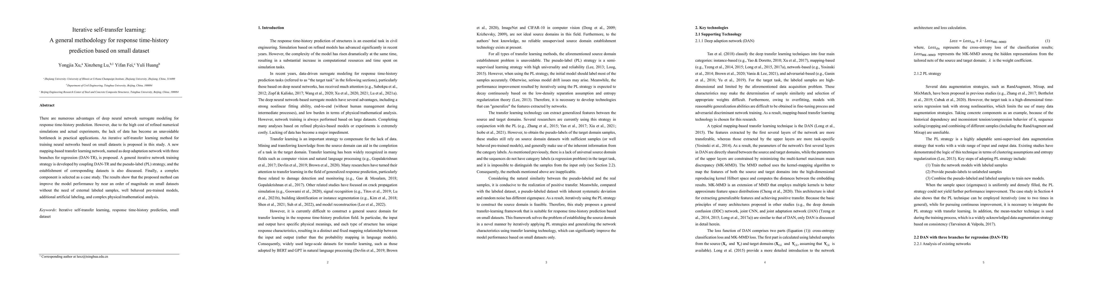 Thumbnail for Iterative self-transfer learning: A general methodology for response
  time-history prediction based on small dataset
