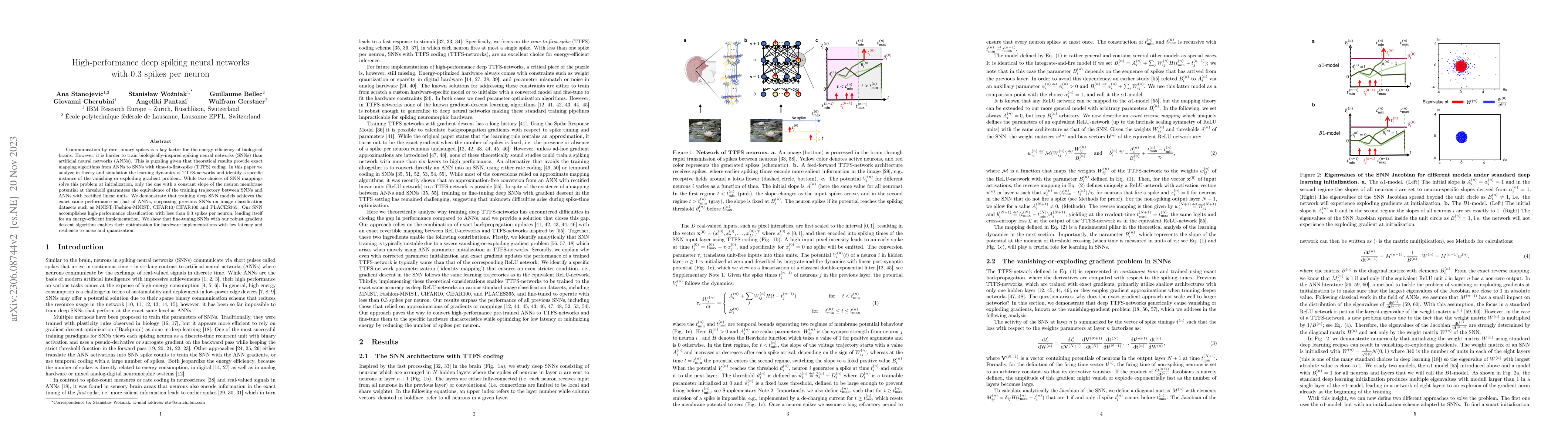 Thumbnail for High-performance deep spiking neural networks with 0.3 spikes per neuron
