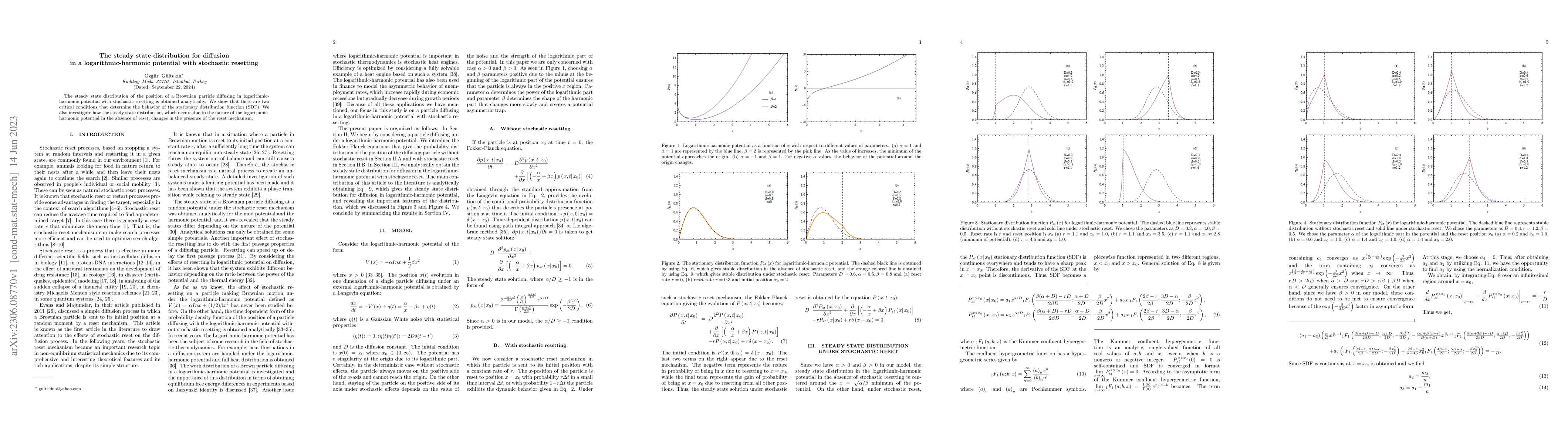Thumbnail for The steady state distribution for diffusion in a logarithmic-harmonic
  potential with stochastic resetting