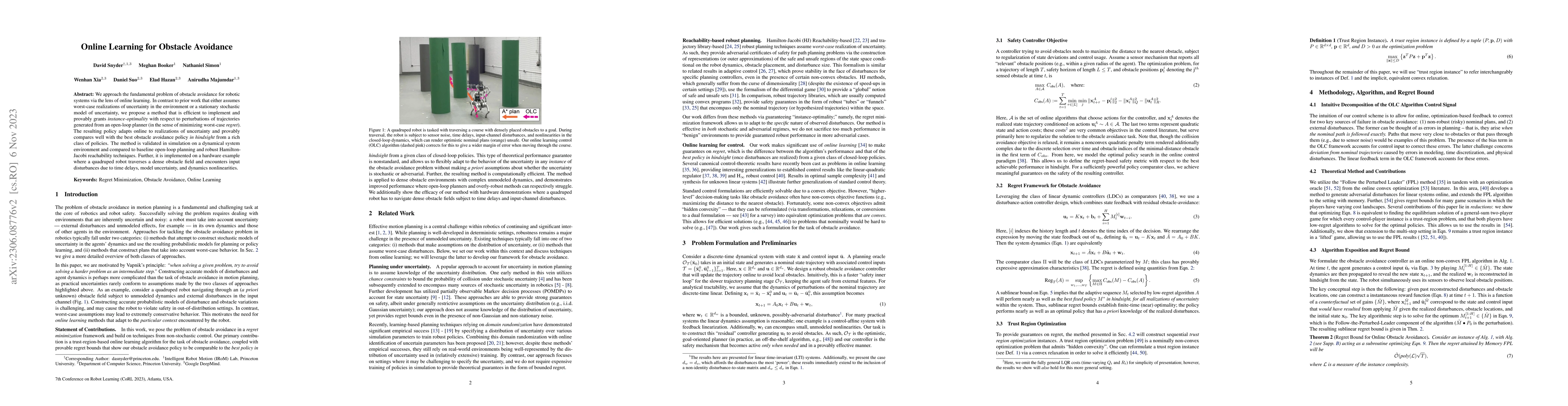Thumbnail for Online Learning for Obstacle Avoidance