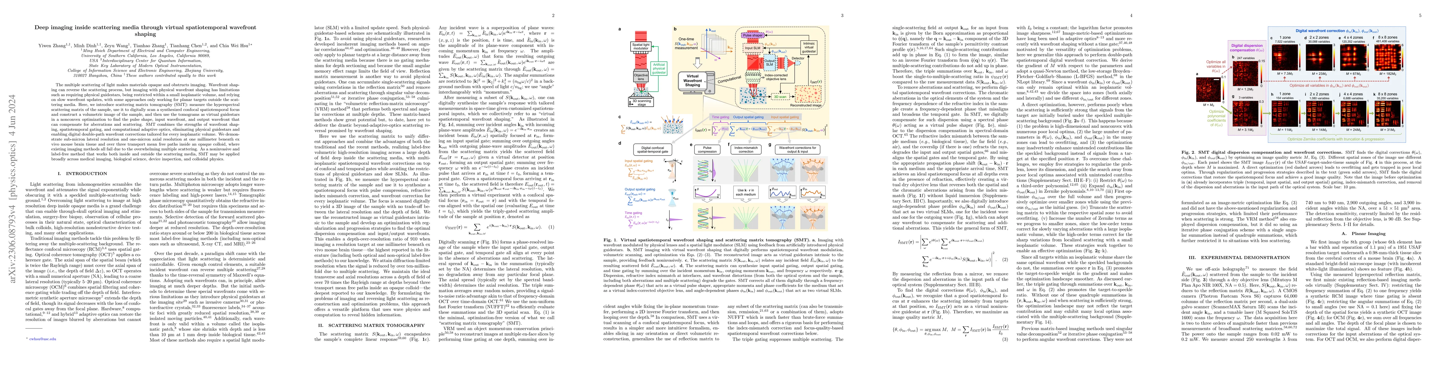 Thumbnail for Deep imaging inside scattering media through virtual spatiotemporal
  wavefront shaping