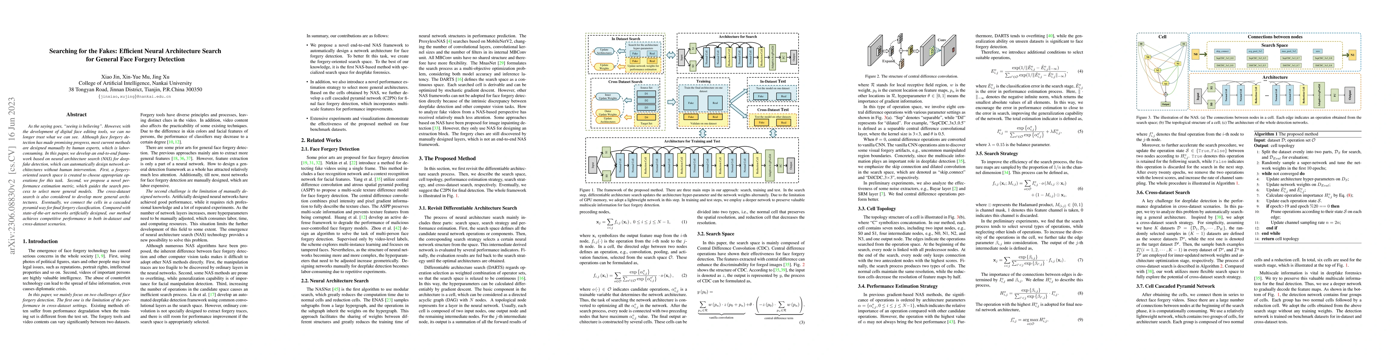 Thumbnail for Searching for the Fakes: Efficient Neural Architecture Search for
  General Face Forgery Detection