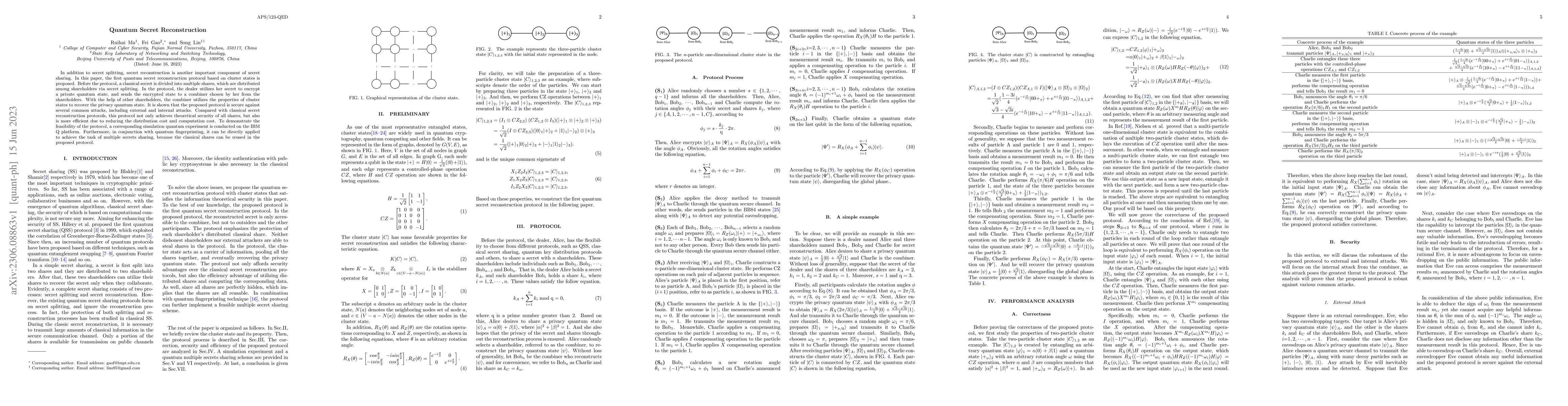 Thumbnail for Quantum Secret Reconstruction