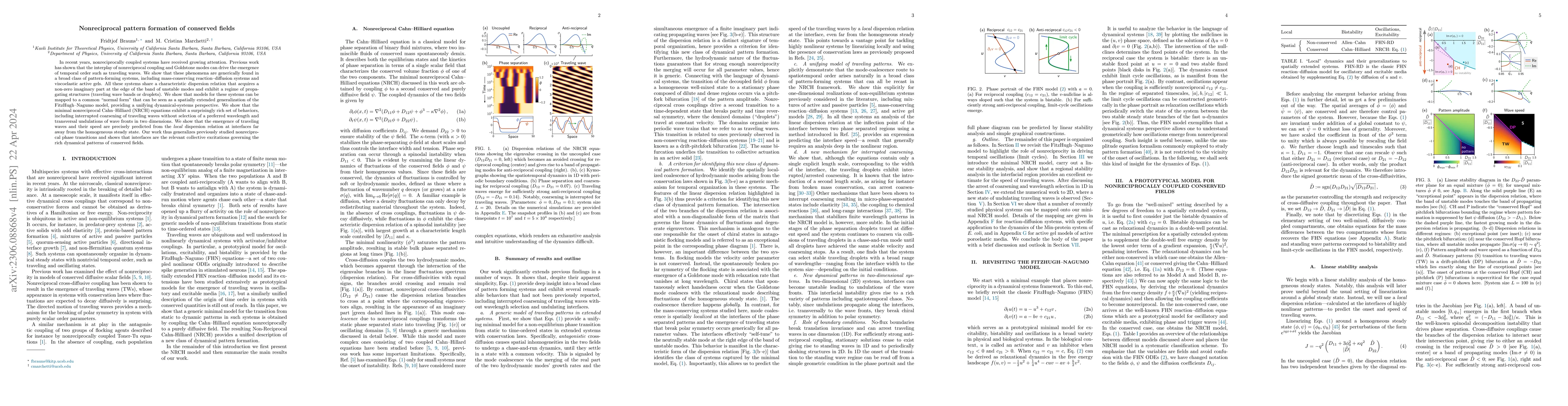 Thumbnail for Nonreciprocal pattern formation of conserved fields