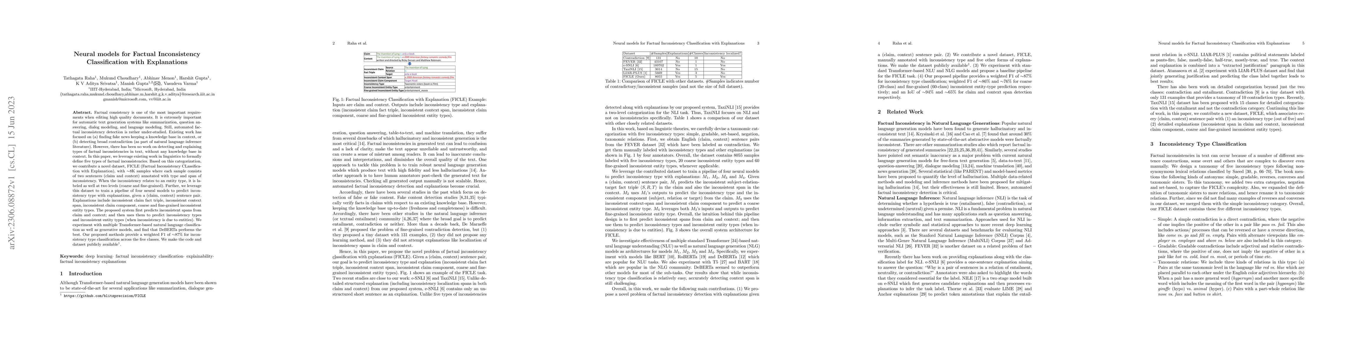 Thumbnail for Neural models for Factual Inconsistency Classification with Explanations