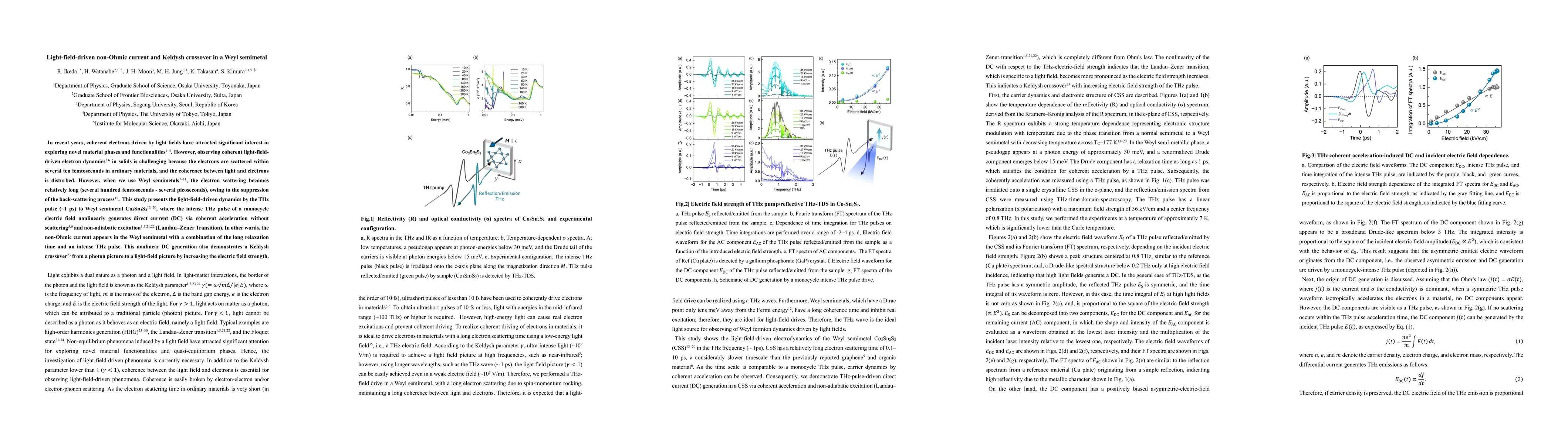 Thumbnail for Light-field-driven non-Ohmic current and Keldysh crossover in a Weyl
  semimetal