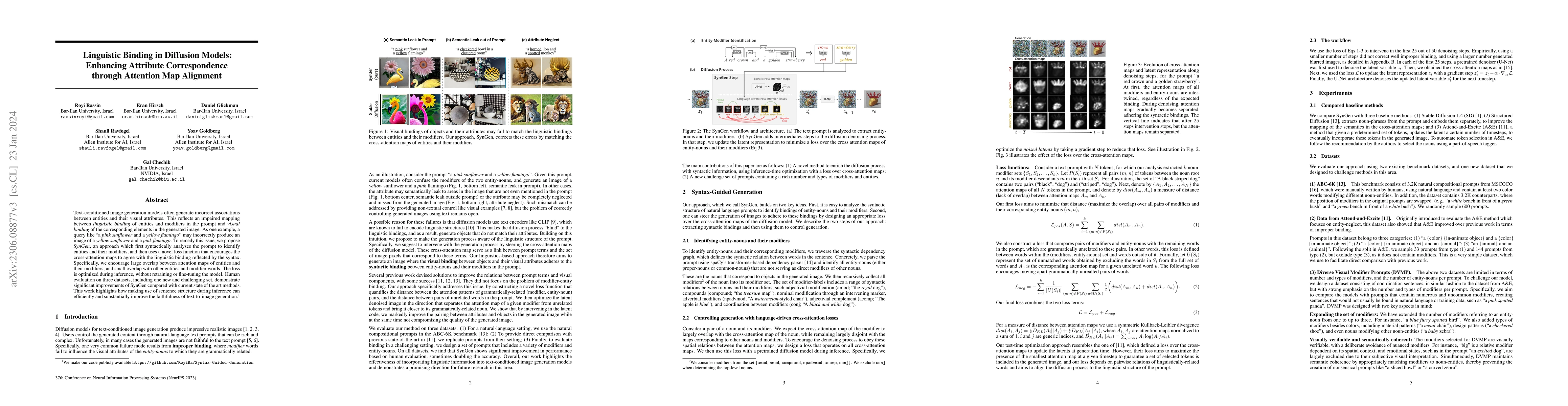 Thumbnail for Linguistic Binding in Diffusion Models: Enhancing Attribute
  Correspondence through Attention Map Alignment