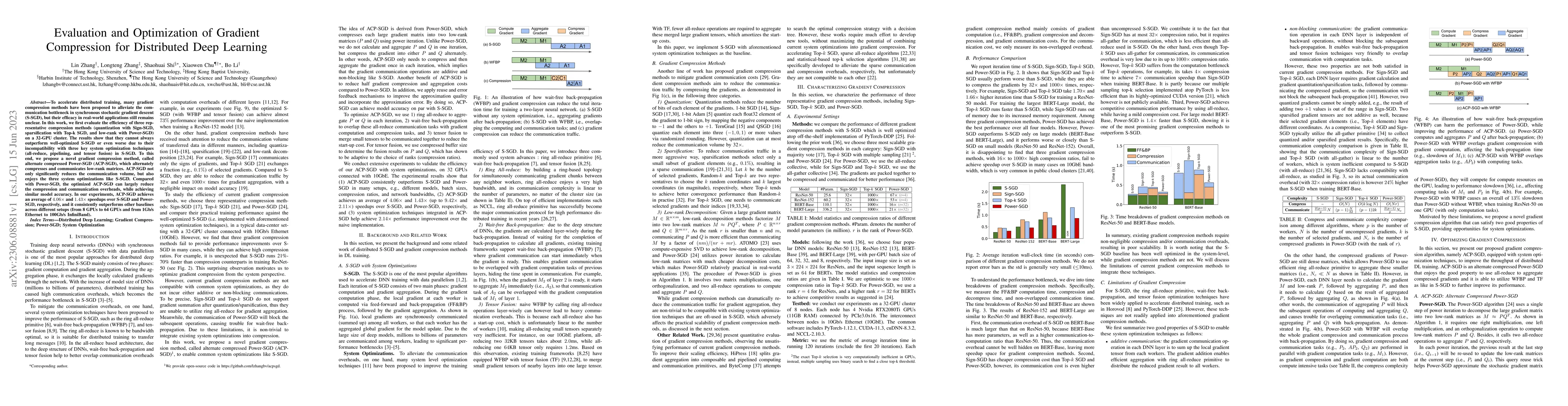 Thumbnail for Evaluation and Optimization of Gradient Compression for Distributed Deep
  Learning