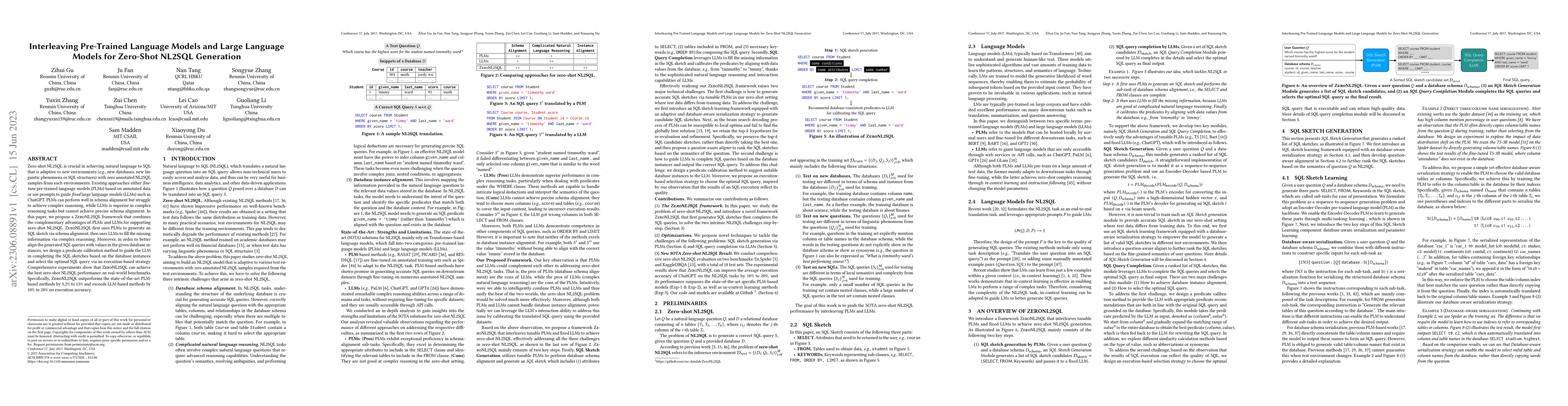 Thumbnail for Interleaving Pre-Trained Language Models and Large Language Models for
  Zero-Shot NL2SQL Generation