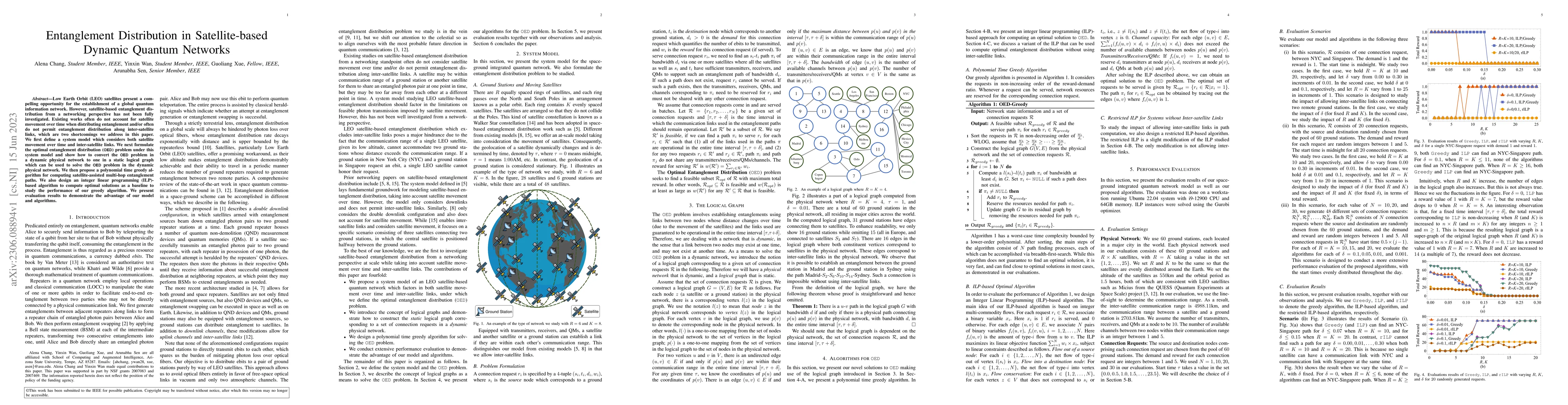 Thumbnail for Entanglement Distribution in Satellite-based Dynamic Quantum Networks