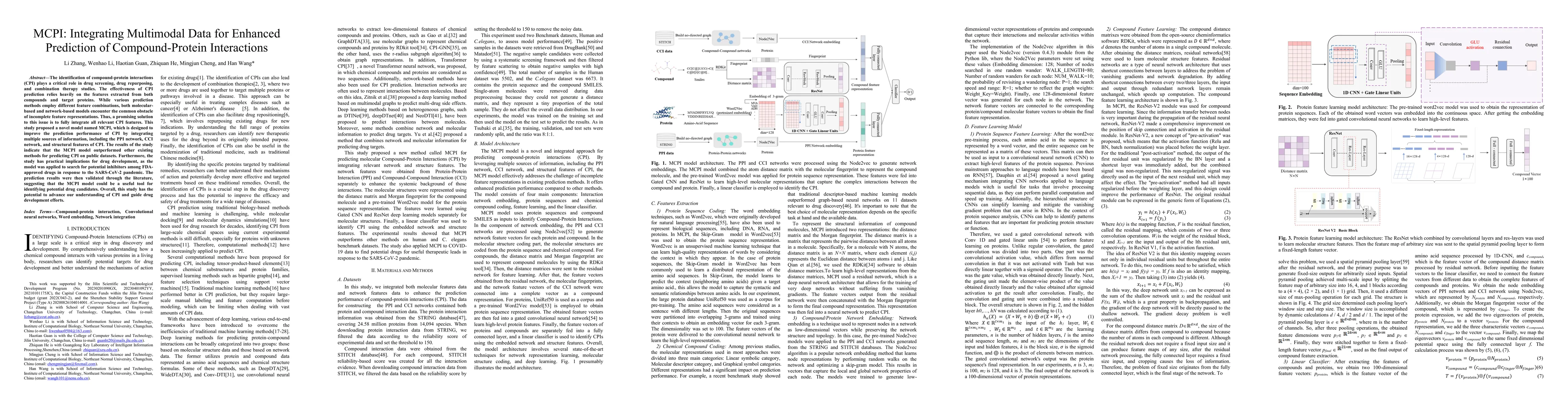 Thumbnail for MCPI: Integrating Multimodal Data for Enhanced Prediction of Compound
  Protein Interactions