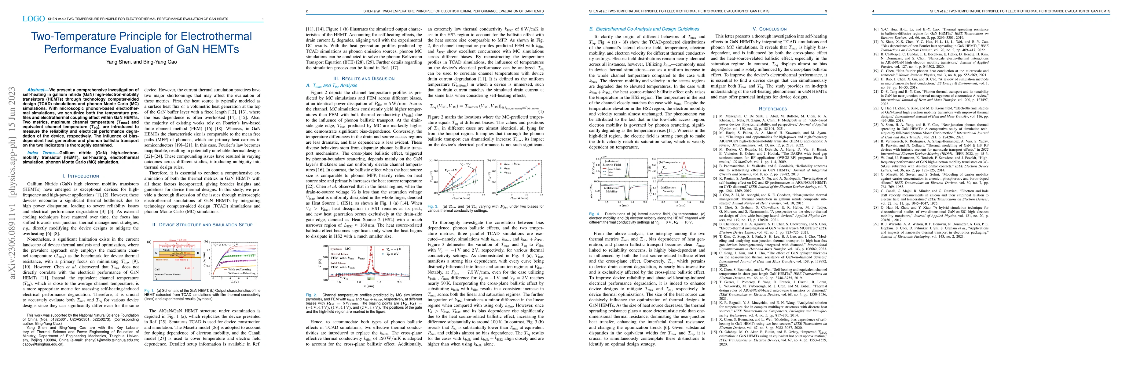 Thumbnail for Two-Temperature Principle for Electrothermal Performance Evaluation of
  GaN HEMTs