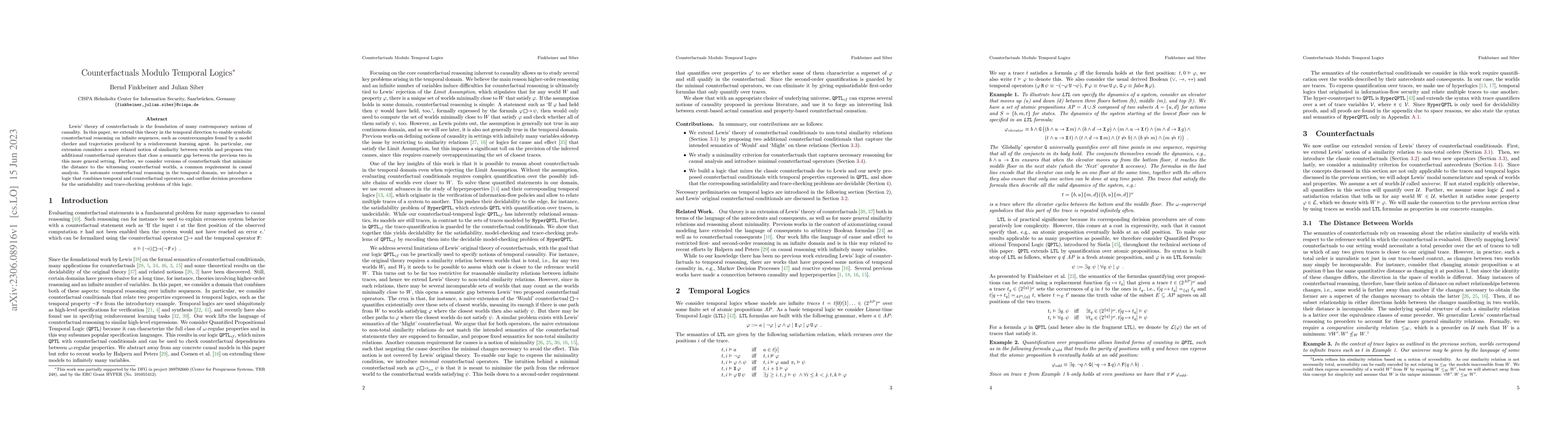 Thumbnail for Counterfactuals Modulo Temporal Logics