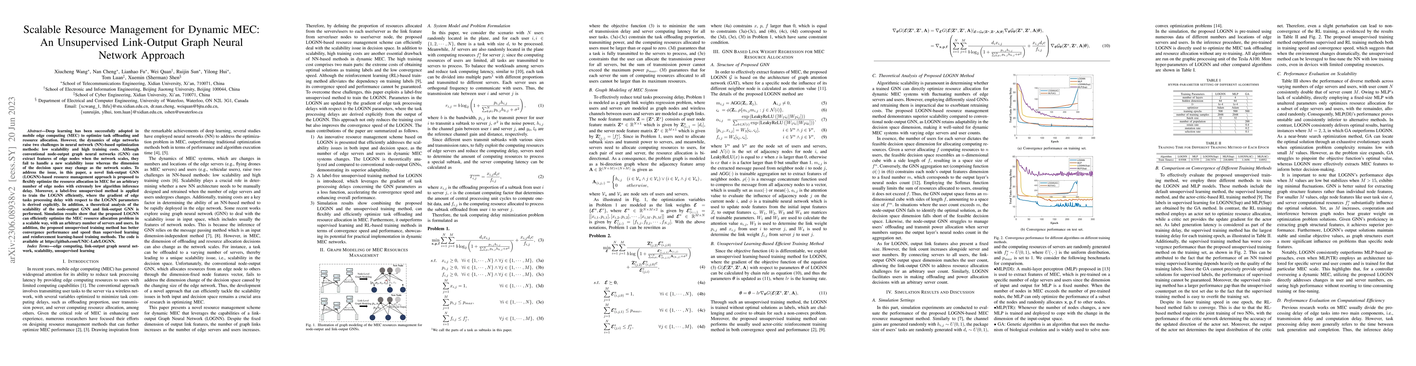 Thumbnail for Scalable Resource Management for Dynamic MEC: An Unsupervised
  Link-Output Graph Neural Network Approach