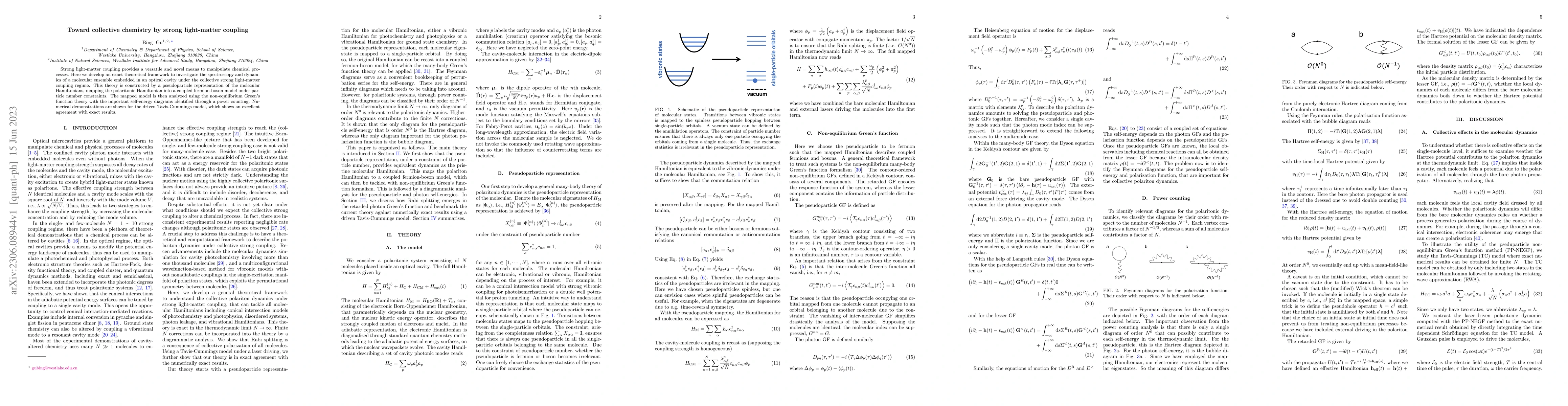 Thumbnail for Toward collective chemistry by strong light-matter coupling