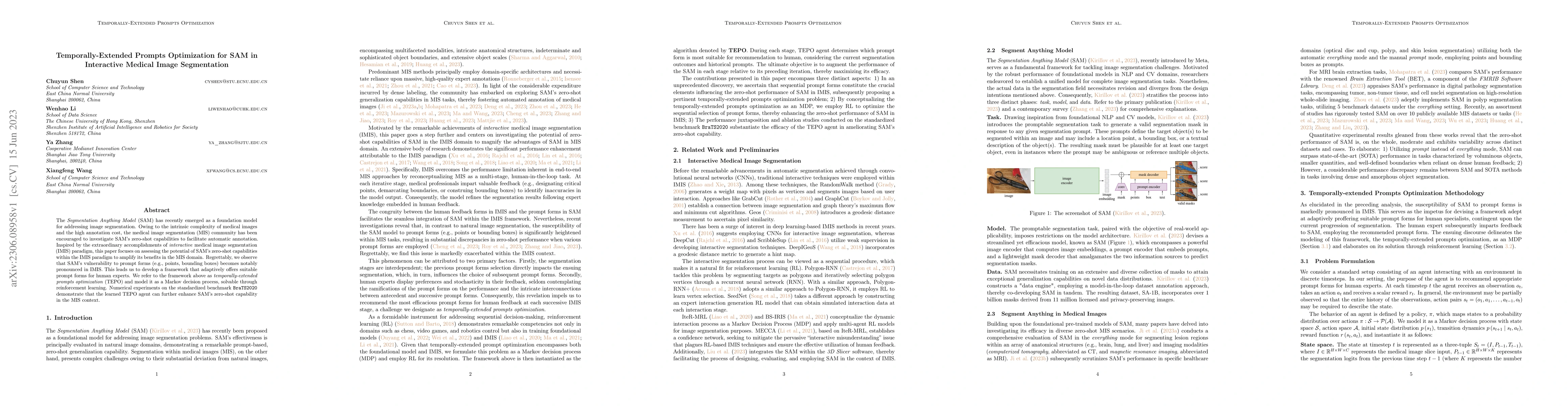 Thumbnail for Temporally-Extended Prompts Optimization for SAM in Interactive Medical
  Image Segmentation