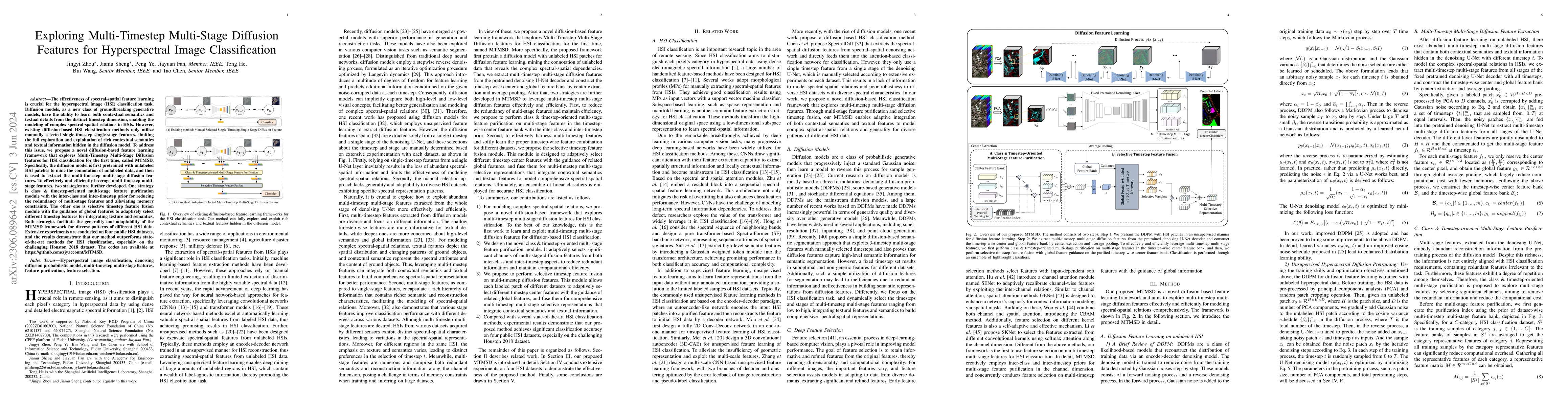 Thumbnail for Exploring Multi-Timestep Multi-Stage Diffusion Features for
  Hyperspectral Image Classification