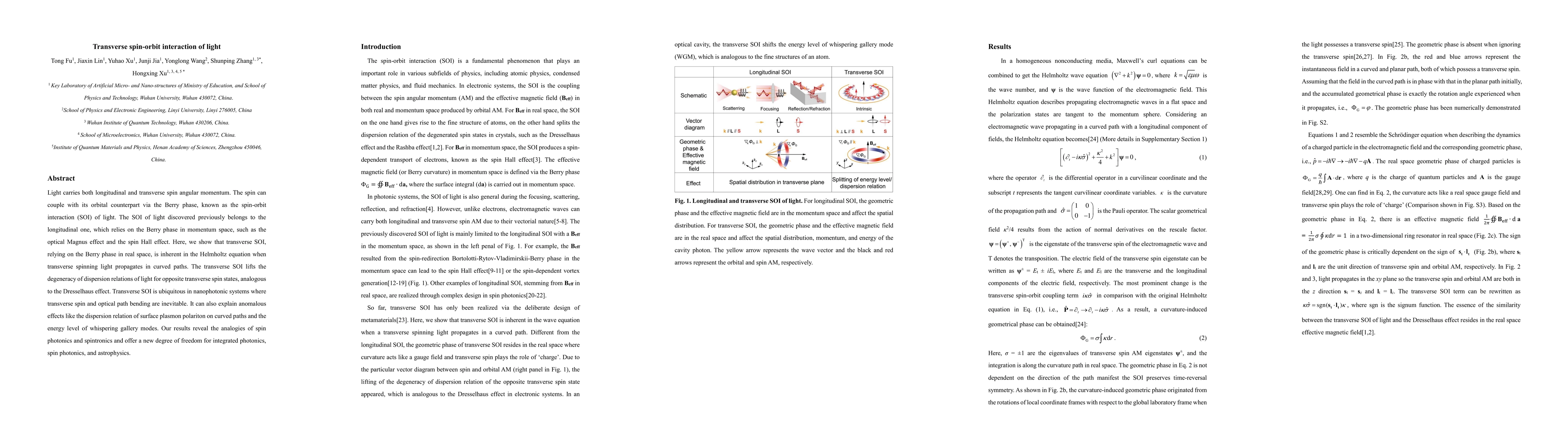 Thumbnail for Transverse spin-orbit interaction of light