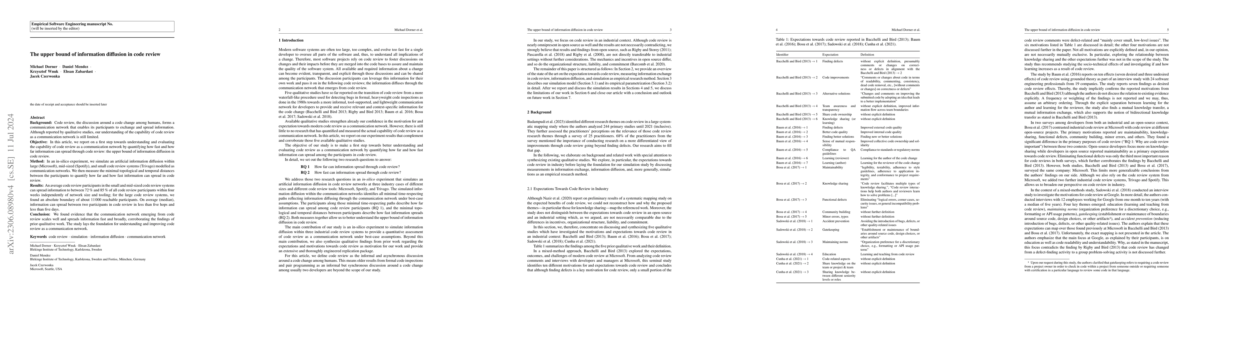 Thumbnail for The Upper Bound of Information Diffusion in Code Review