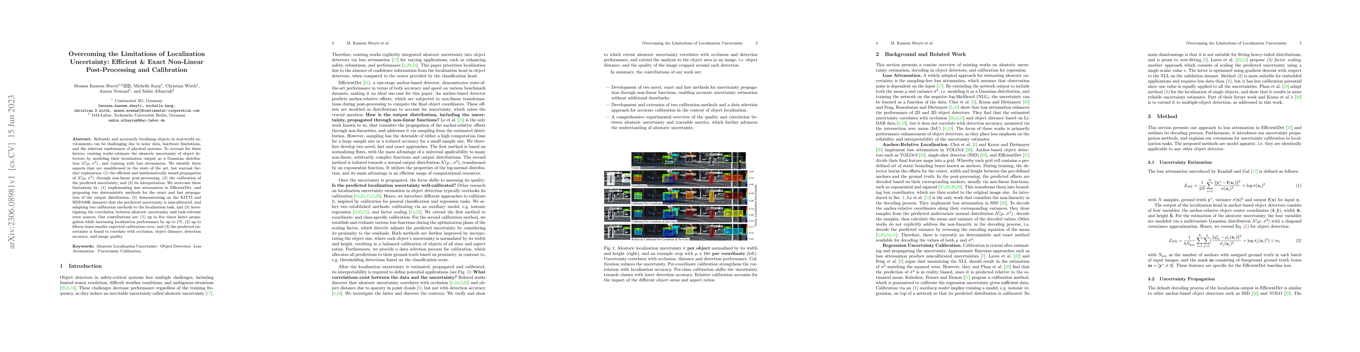 Thumbnail for Overcoming the Limitations of Localization Uncertainty: Efficient &
  Exact Non-Linear Post-Processing and Calibration