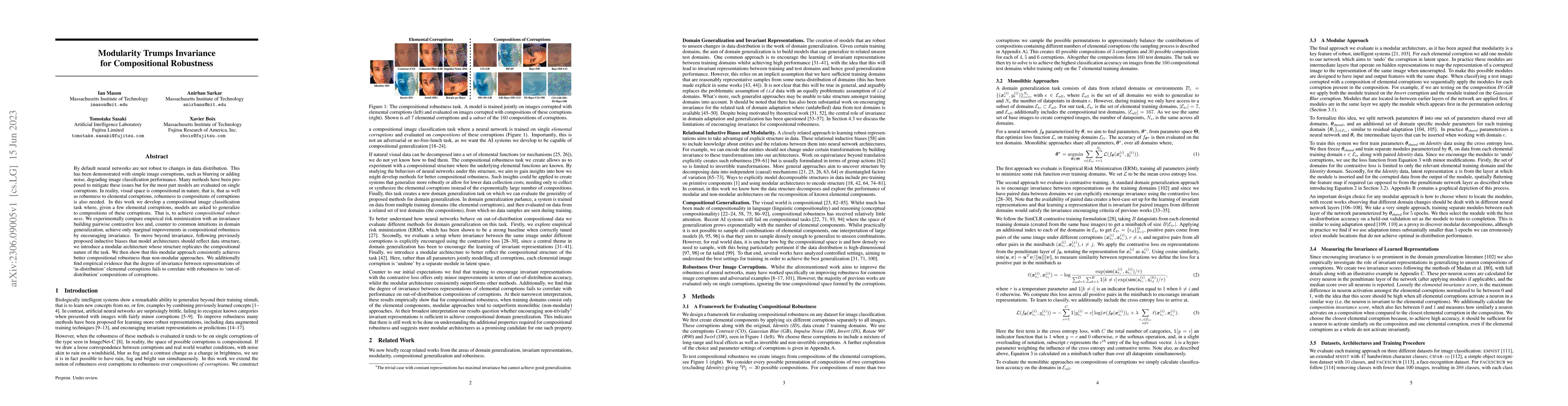 Thumbnail for Modularity Trumps Invariance for Compositional Robustness