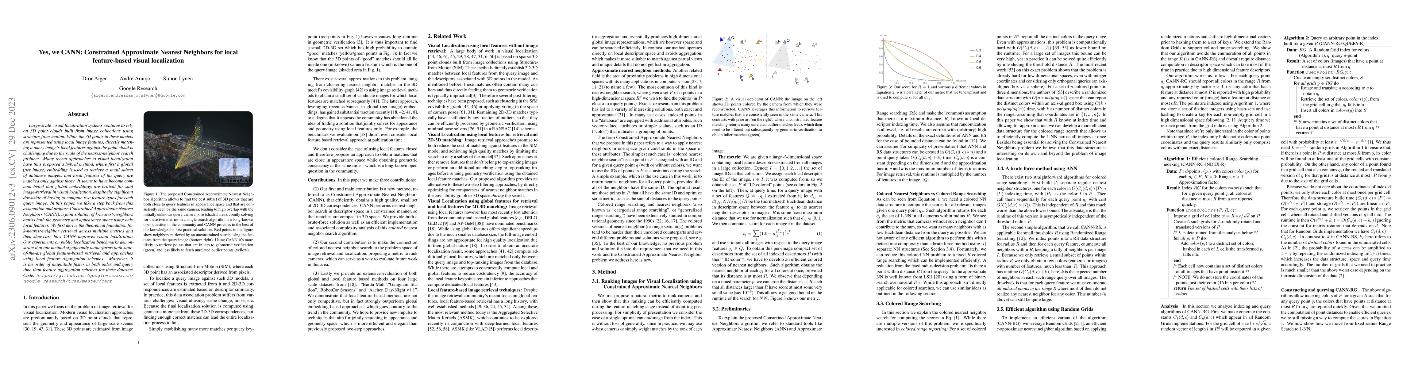 Thumbnail for Yes, we CANN: Constrained Approximate Nearest Neighbors for local
  feature-based visual localization