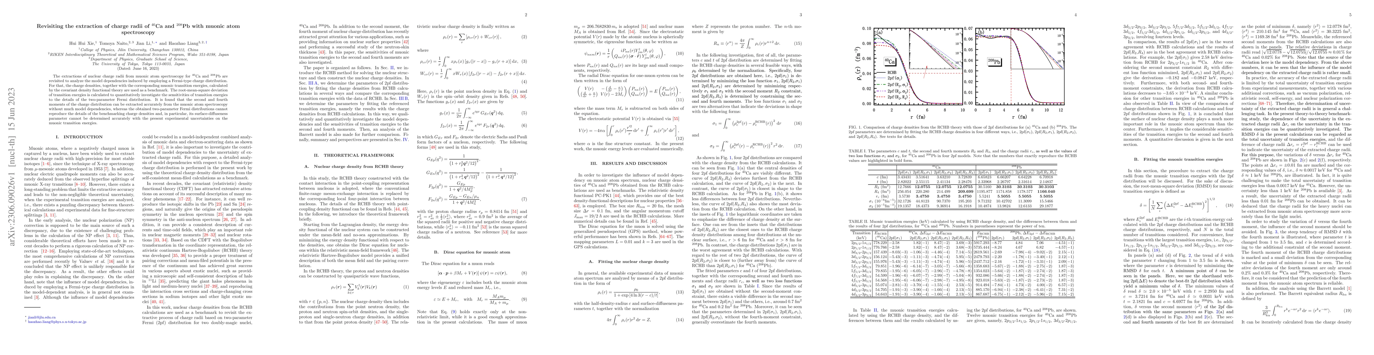 Thumbnail for Revisiting the extraction of charge radii of $^{40}$Ca and $^{208}$Pb
  with muonic atom spectroscopy