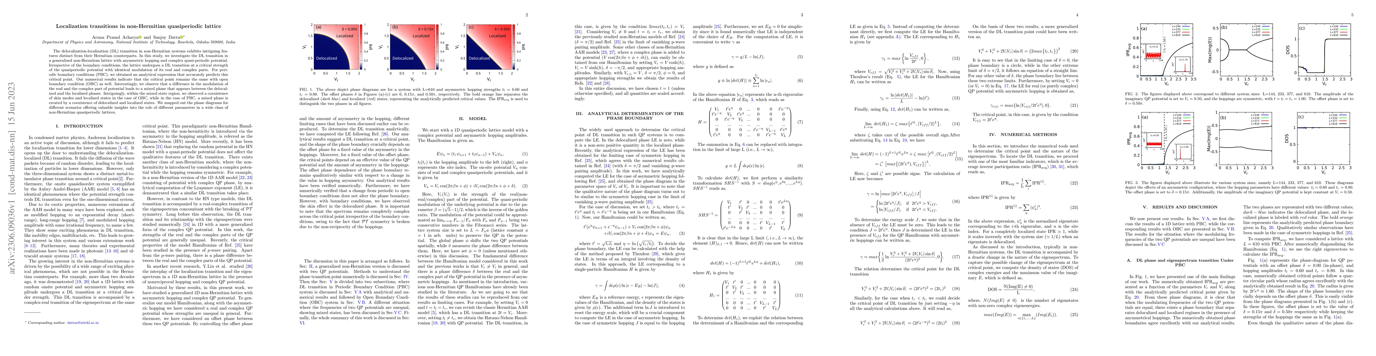 Thumbnail for Localization transitions in non-Hermitian quasiperiodic lattice