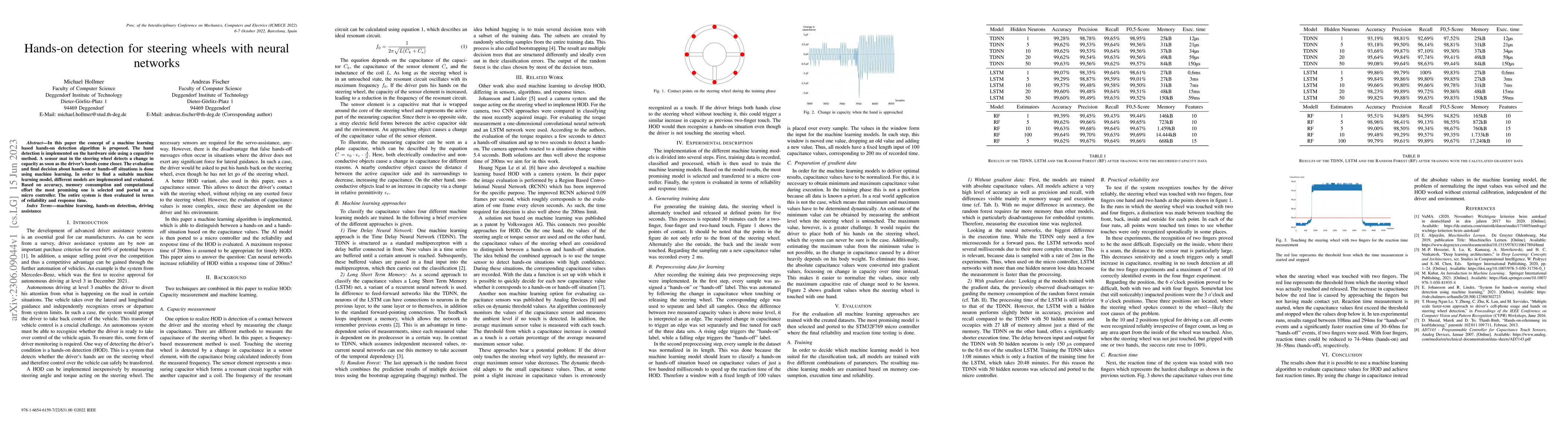 Thumbnail for Hands-on detection for steering wheels with neural networks