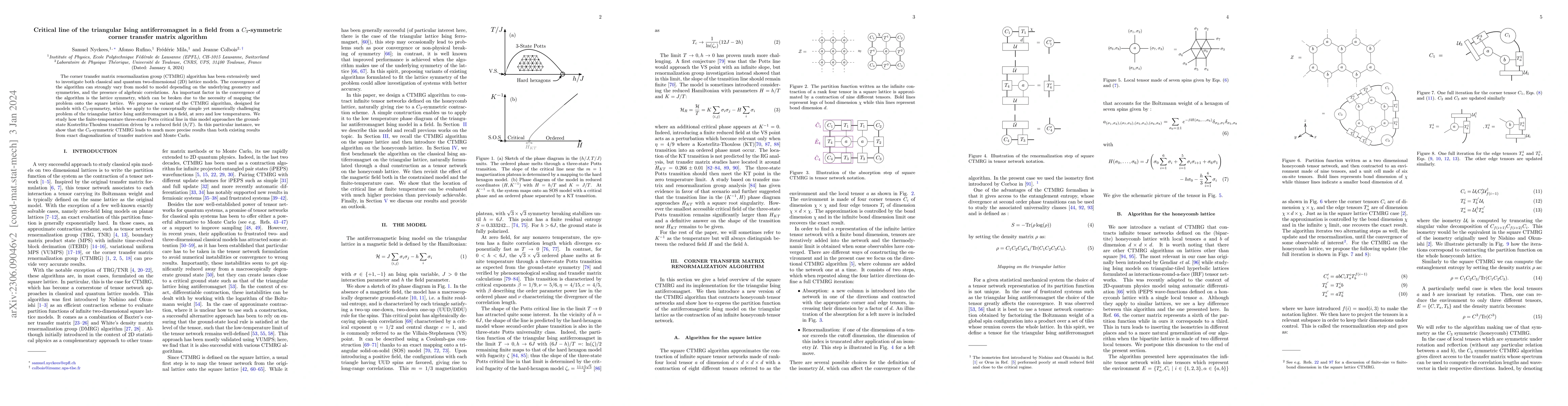 Thumbnail for Critical line of the triangular Ising antiferromagnet in a field from a
  $C_3$-symmetric corner transfer matrix algorithm