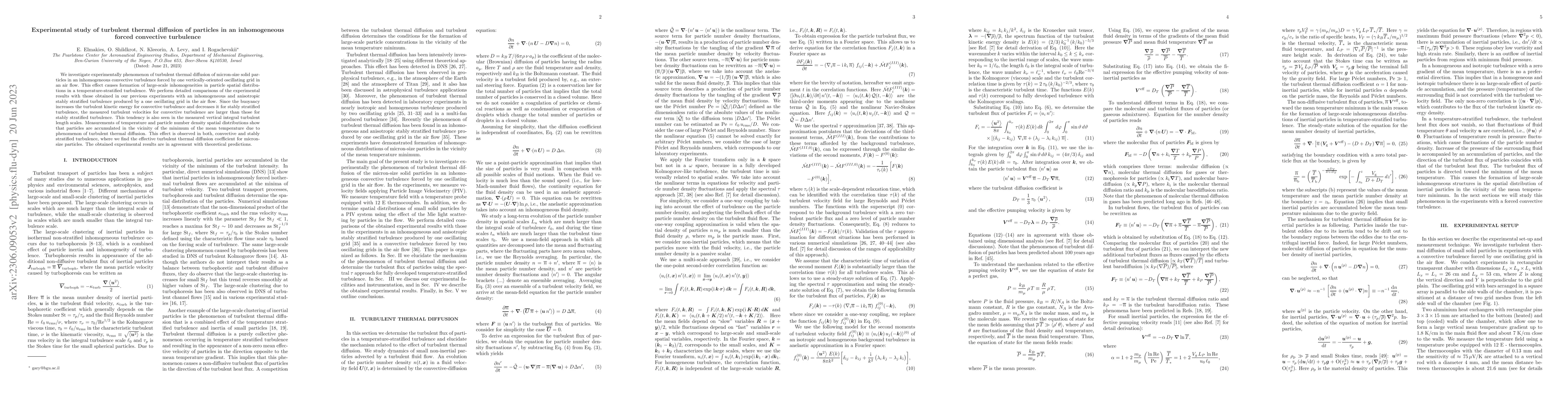 Thumbnail for Experimental study of turbulent thermal diffusion of particles in an
  inhomogeneous forced convective turbulence