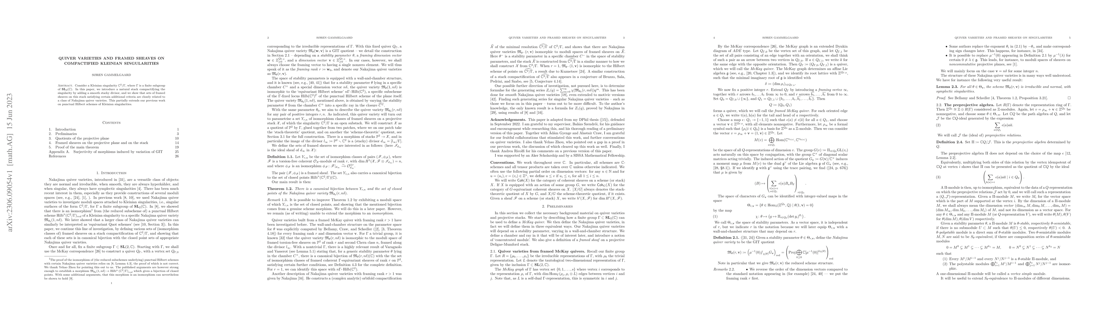 Thumbnail for Quiver Varieties and Framed Sheaves on Compactified Kleinian
  Singularities
