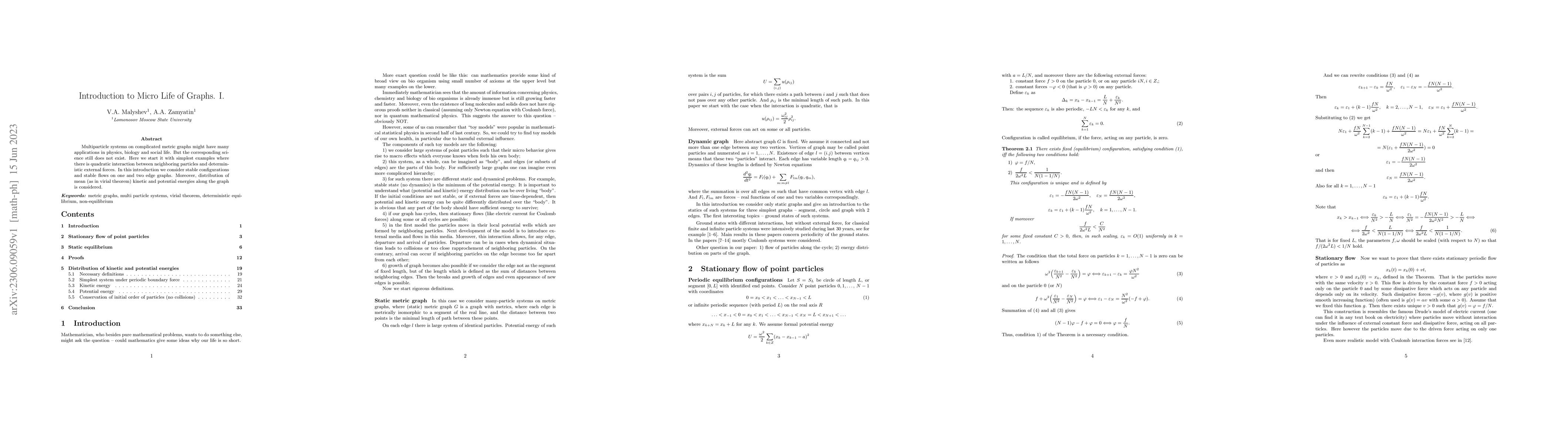 Thumbnail for Introduction to Micro Life of Graphs. I