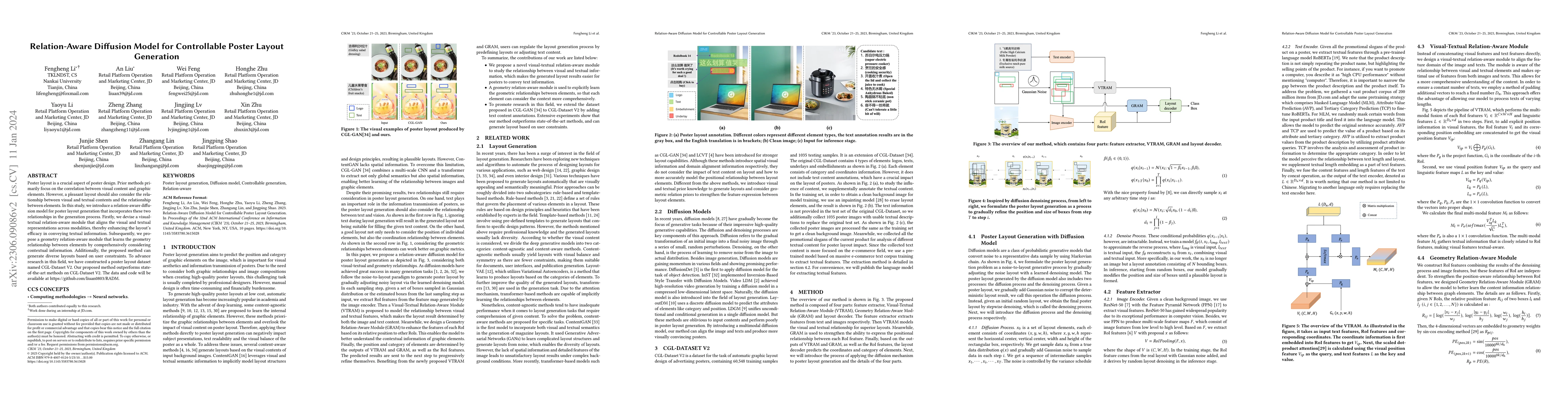 Thumbnail for Relation-Aware Diffusion Model for Controllable Poster Layout Generation