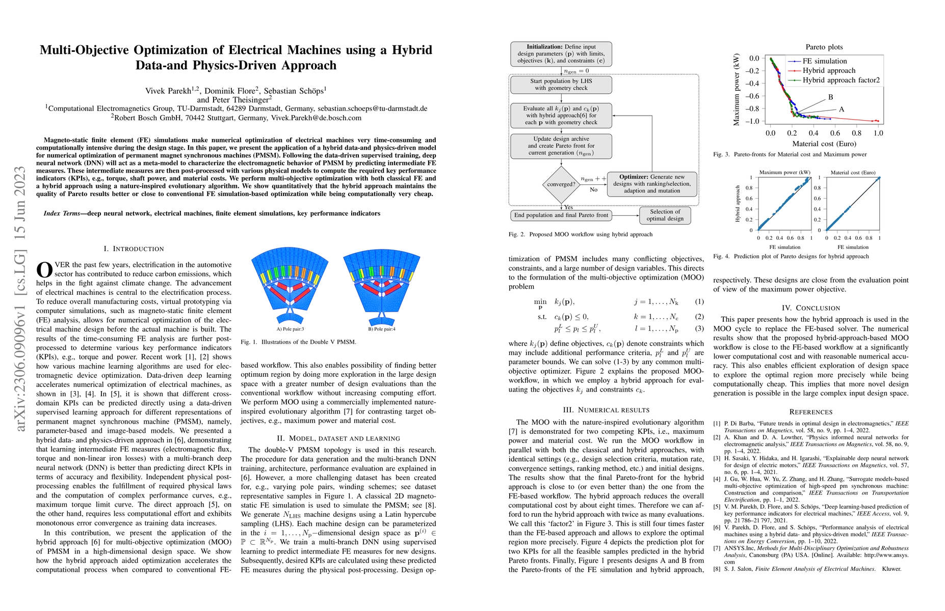 Thumbnail for Multi-Objective Optimization of Electrical Machines using a Hybrid
  Data-and Physics-Driven Approach