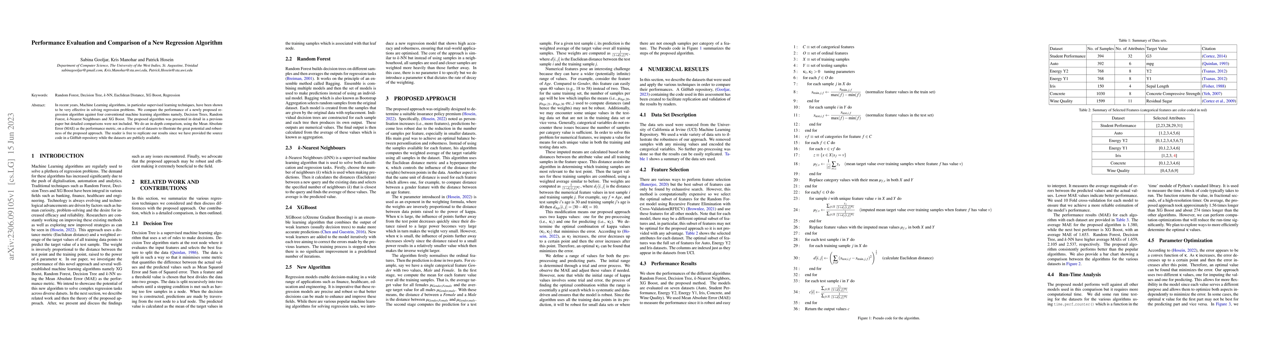 Thumbnail for Performance Evaluation and Comparison of a New Regression Algorithm