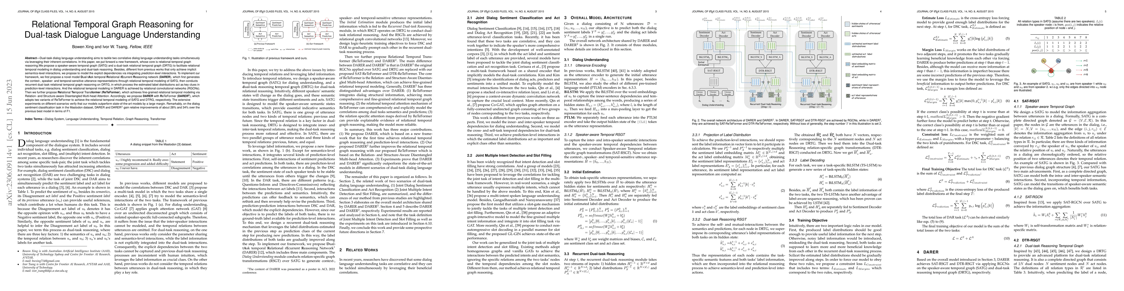 Thumbnail for Relational Temporal Graph Reasoning for Dual-task Dialogue Language
  Understanding