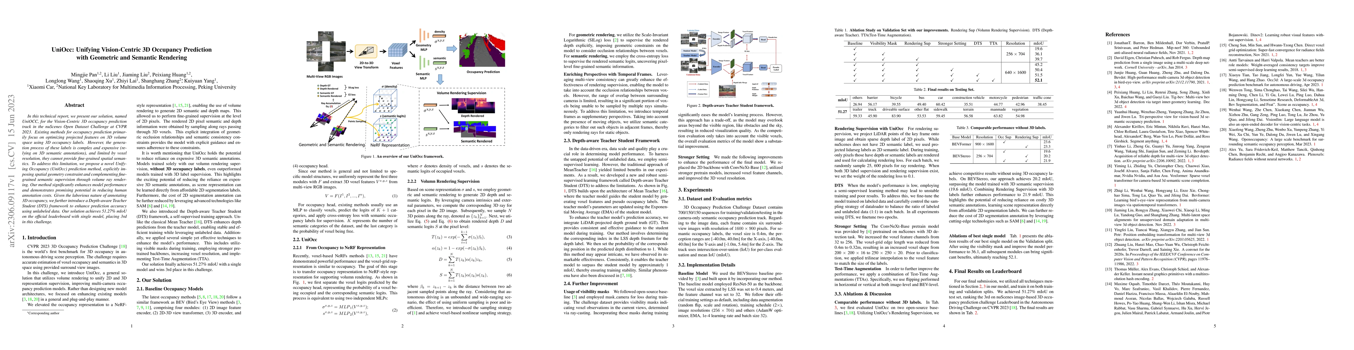 Thumbnail for UniOcc: Unifying Vision-Centric 3D Occupancy Prediction with Geometric
  and Semantic Rendering