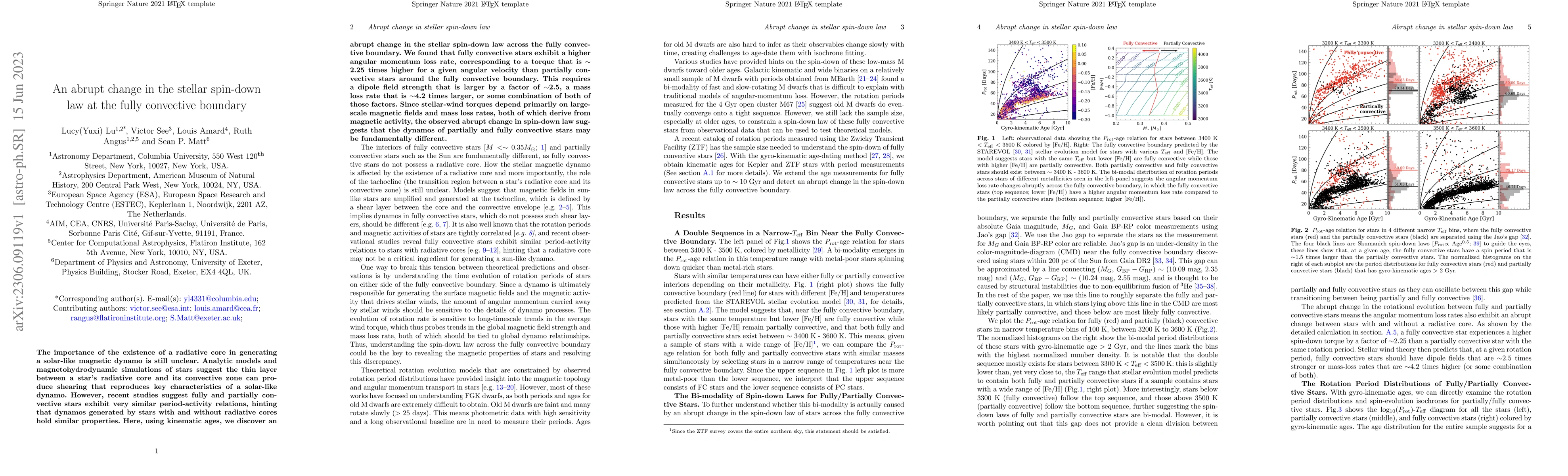 Thumbnail for An abrupt change in the stellar spin-down law at the fully convective
  boundary